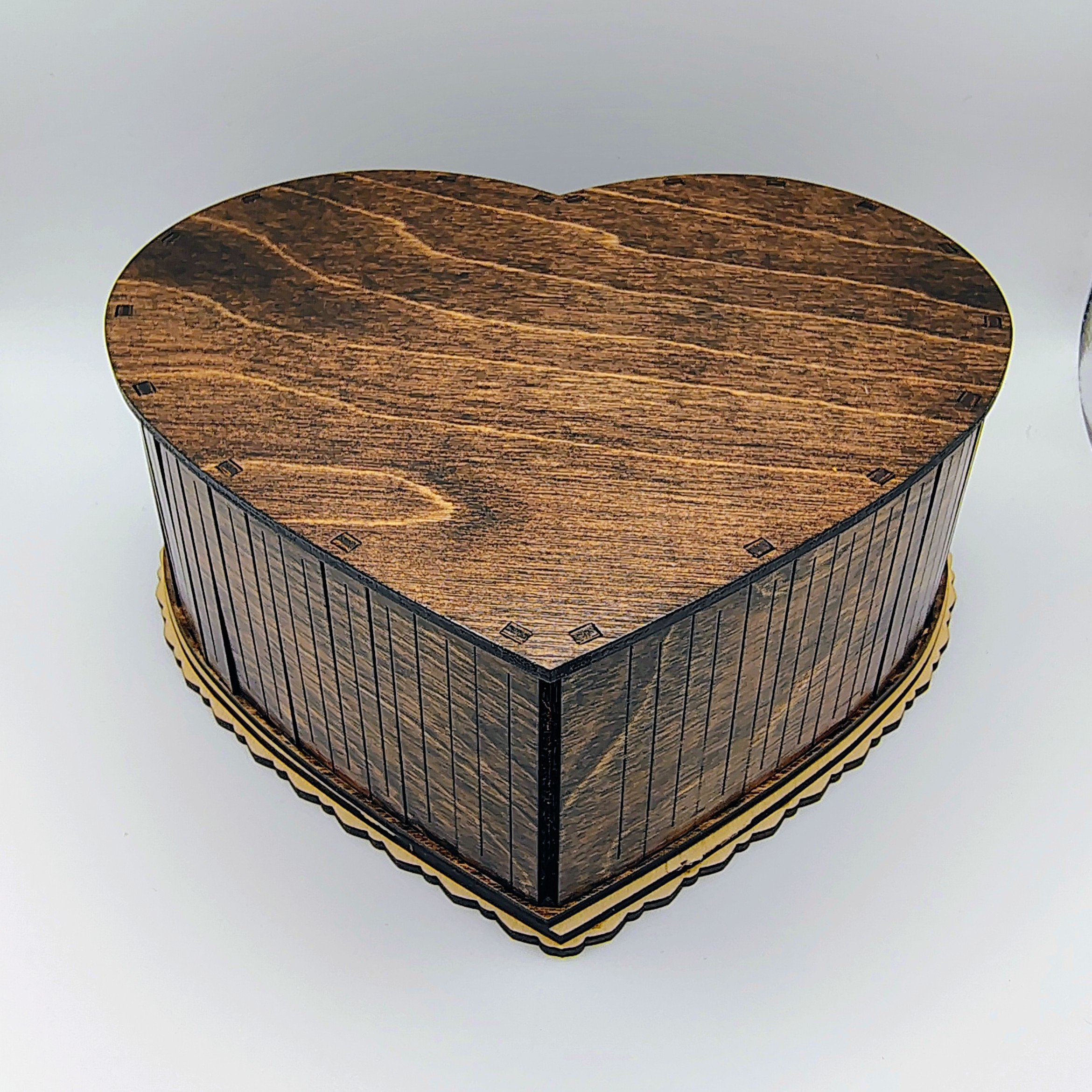 Personalized Heart Jewelry Box, Engraved Wooden Keepsake, Wedding Anniversary Gift for Her